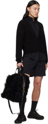lesugiatelier Black Pin Tuck Shorts