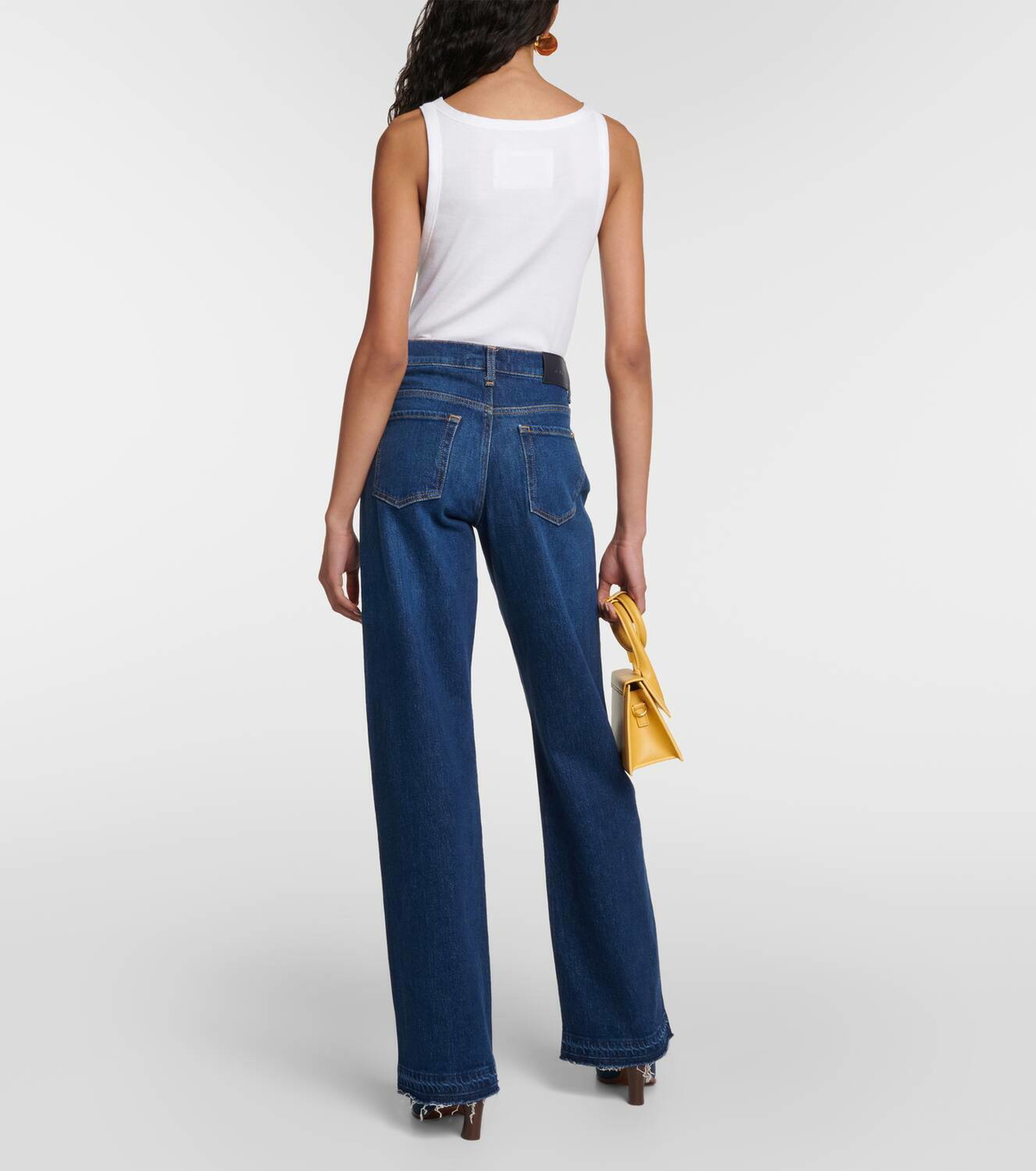 【7 For All Mankind】 Tess high-rise straight-legジーンズ Tess high-rise straight-leg jeans in blue - 7 For All
