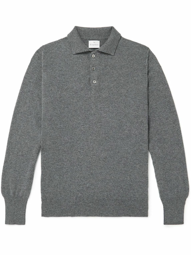 Photo: Kingsman - Oxton Cashmere Polo Shirt - Gray