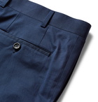 Canali - Navy Slim-Fit Tapered Stretch-Cotton Suit Trousers - Men - Navy