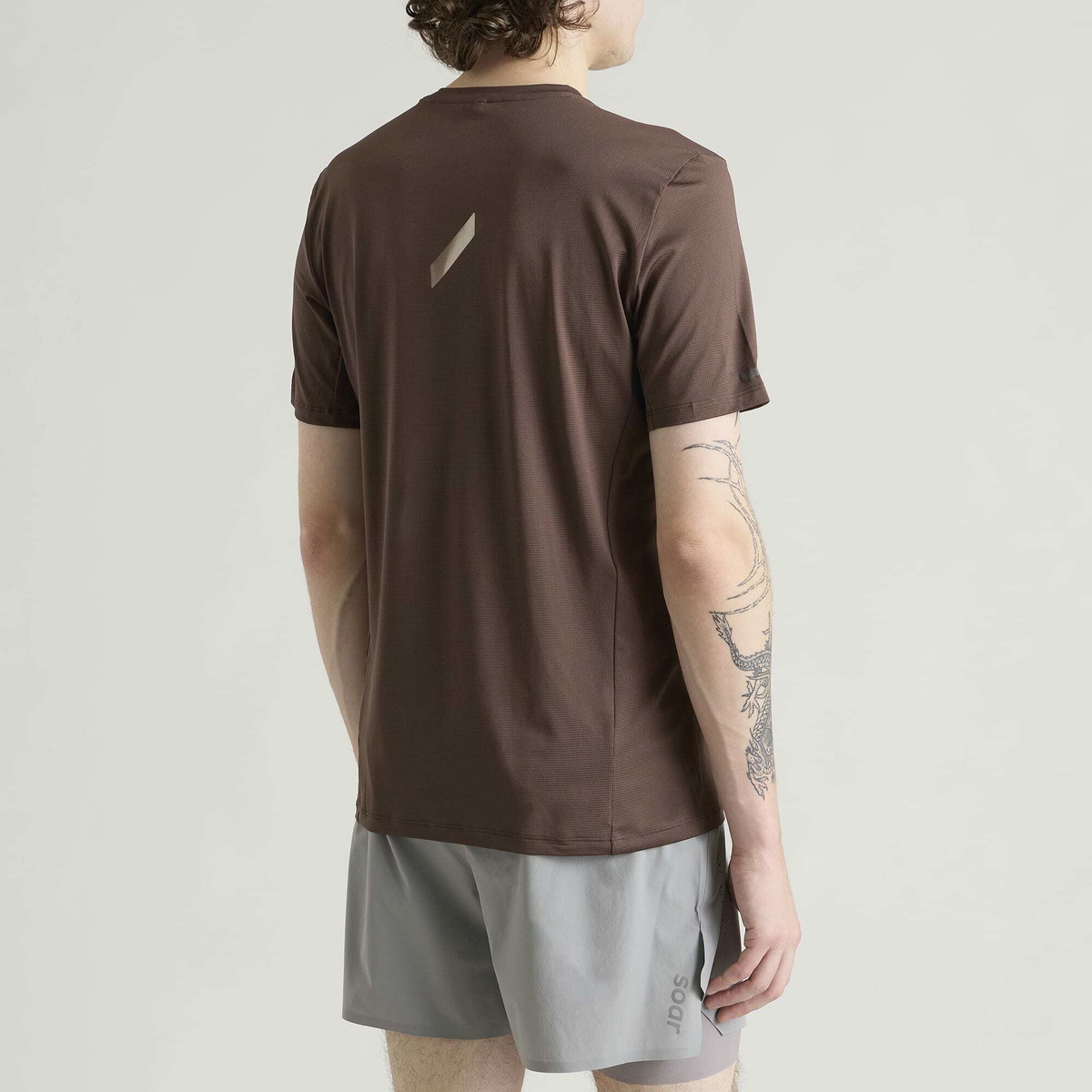 SOAR Men's Eco Tech T-Shirt in Dark Brown