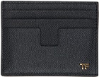 TOM FORD Black Small Grain Leather Card Holder