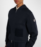 Moncler Cotton-blend jersey zip-up hoodie