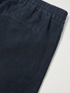 NN07 - Seb Linen Drawstring Shorts - Blue