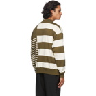 Nanamica Green and Beige Nanamican Sweater