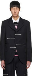 Comme des Garçons Homme Deux Navy Irregular Pin Head Blazer