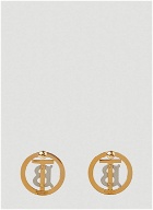 TB Monogram Circle Earrings in Gold