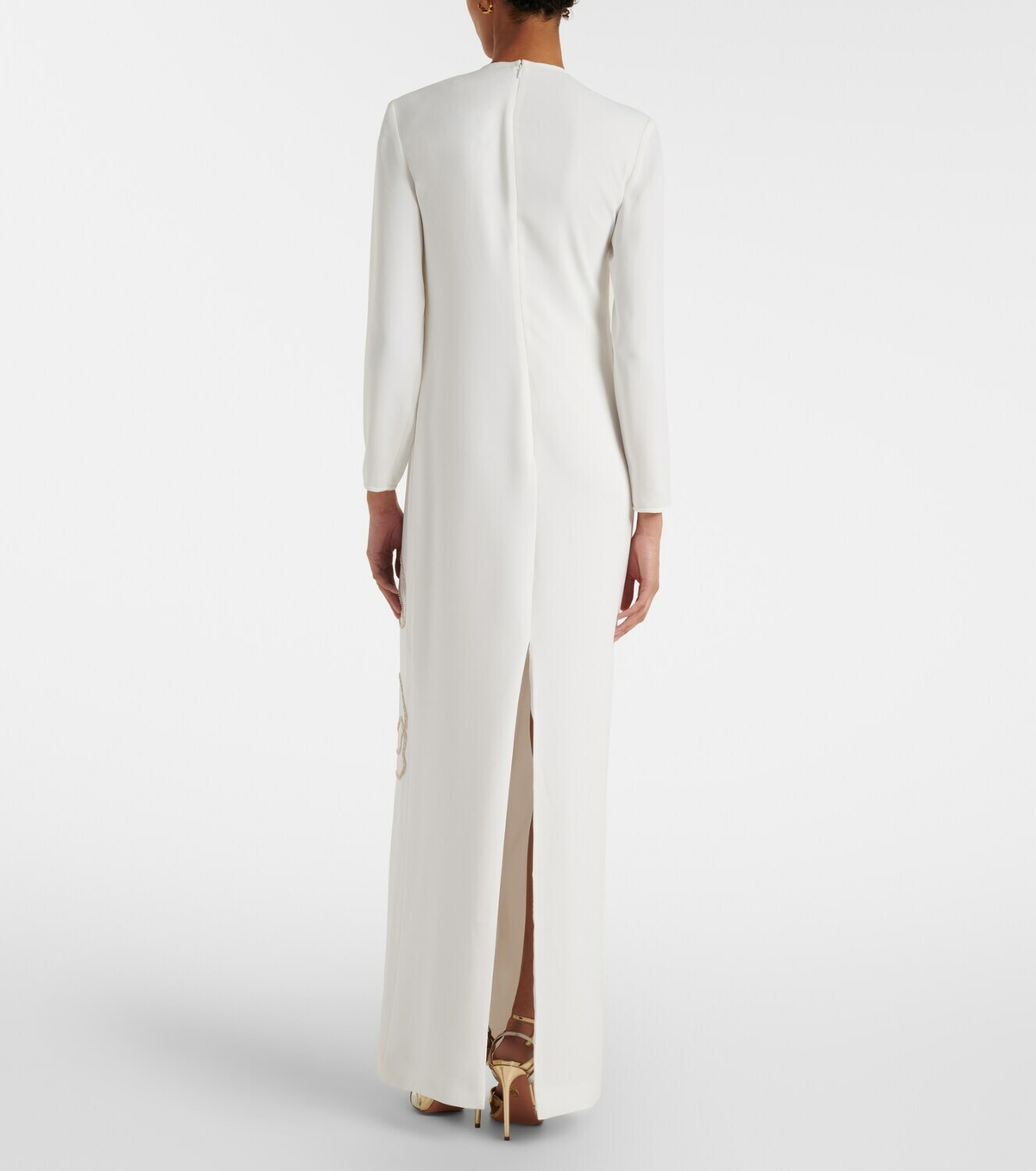 Costarellos Zarie embellished crêpe gown