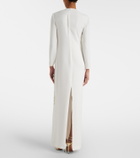 Costarellos Zarie embellished crêpe gown