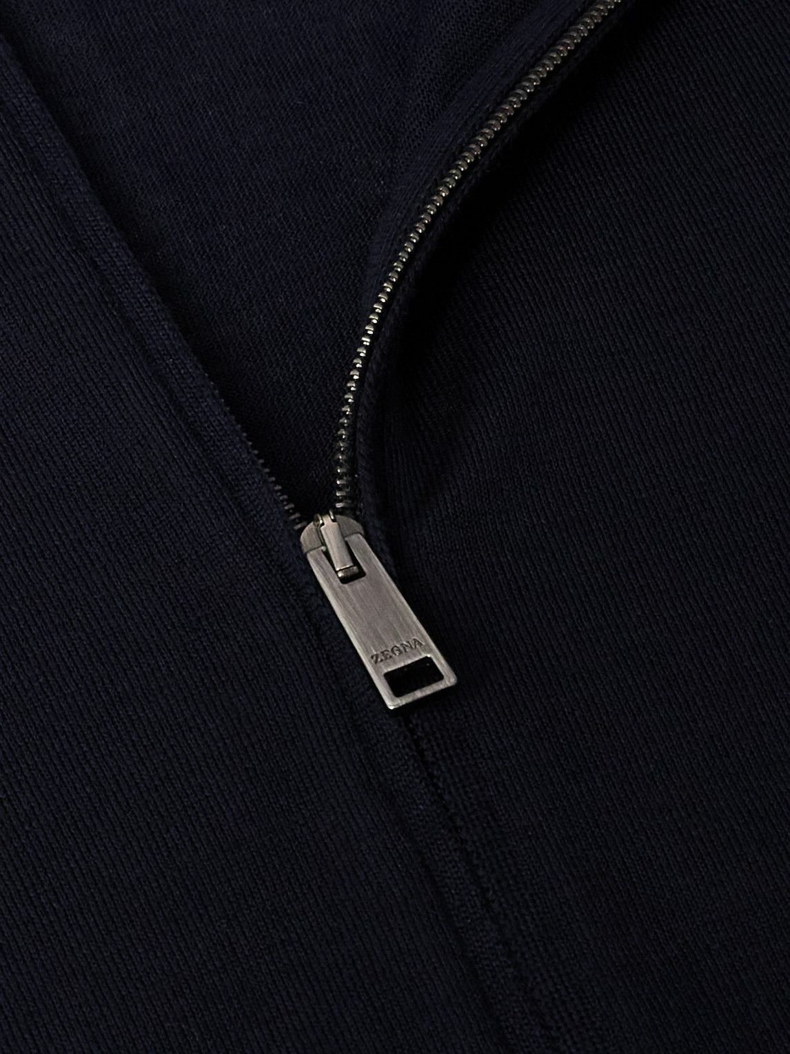 Zegna - Wool Zip-Up Cardigan - Blue