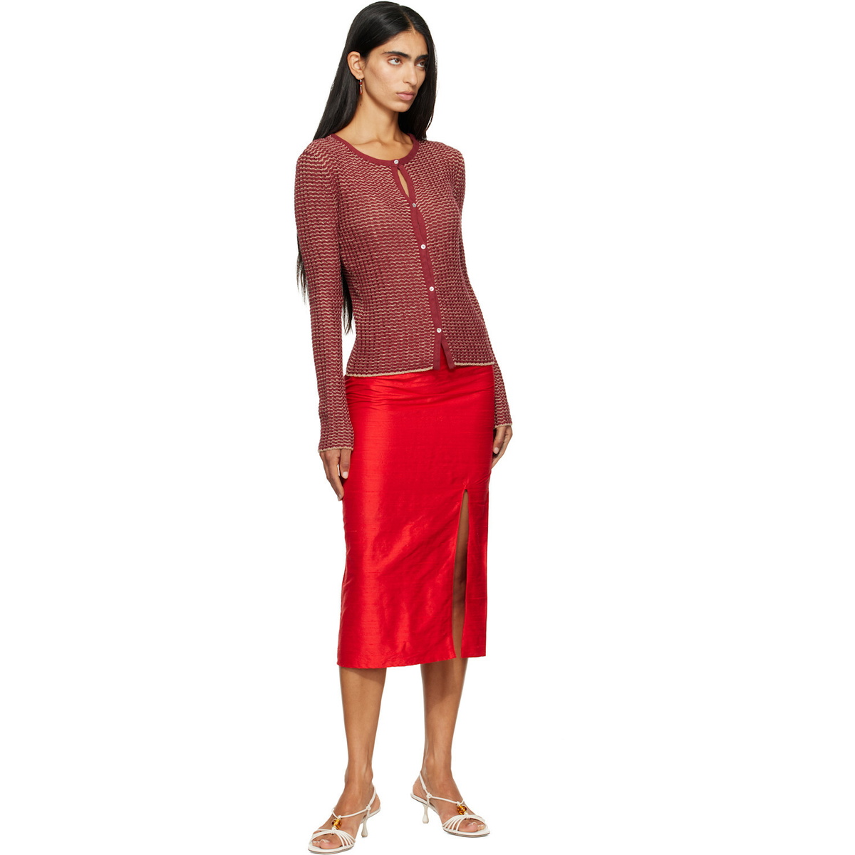 RESCHA SSENSE Exclusive Red Double Kalam Skirt