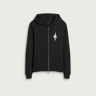 END. Cross Zip Hoodie in Cinder Black