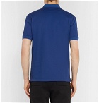 Alexander McQueen - Slim-Fit Embroidered Cotton-Piqué Polo Shirt - Men - Blue