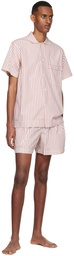 Tekla Off-White Organic Cotton Pyjama Shorts