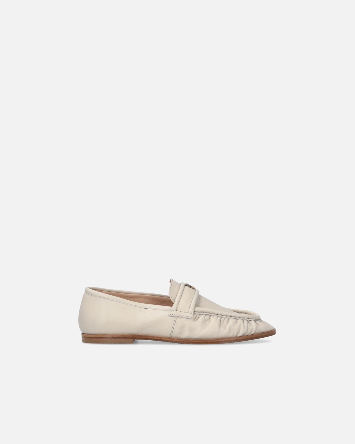 Pinko Nappa Leather Moccasins With Logo Yoghurt