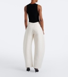 Alaïa Wool crêpe barrel-leg pants