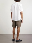 Altea - Samuel Straight-Leg Linen Drawstring Shorts - Green