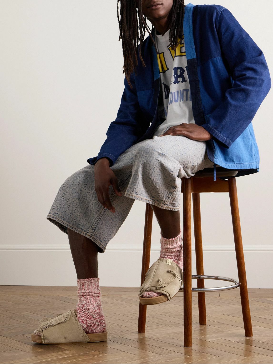 Visvim - Christo Shaman-Folk Fringed Suede Sandals Visvim - Christo Shaman-Folk Fringed Suede Sandals