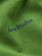 Acne Studios - Franklin Oversized Logo-Print Cotton-Jersey Hoodie - Green