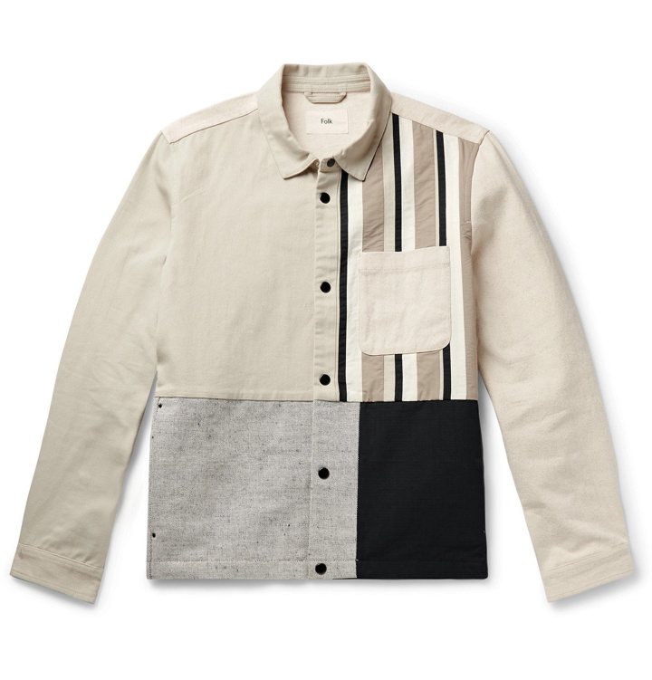 Photo: Folk - Panelled Cotton-Blend Jacket - Gray