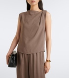 Vince Draped crêpe top