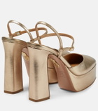 Aquazzura Groove Plateau 120 leather platform pumps