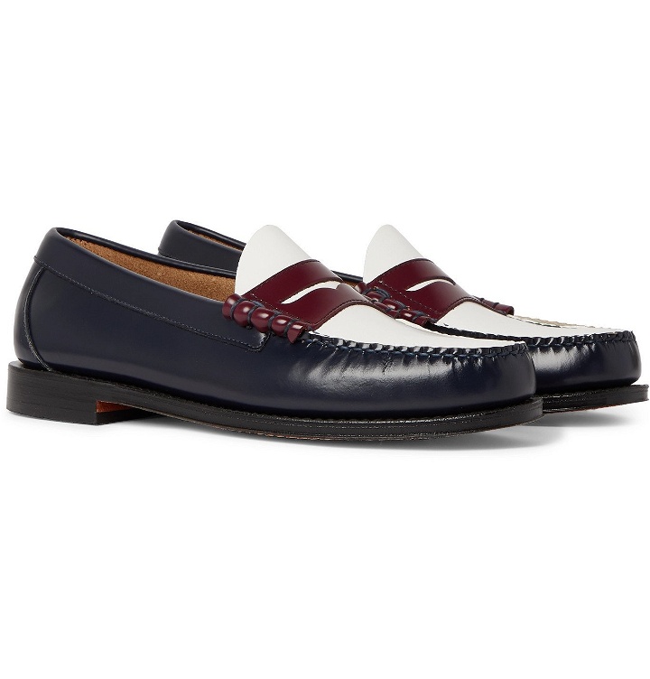 Photo: G.H. Bass & Co. - Weejuns Heritage Larson Colour-Block Leather Penny Loafers - Blue