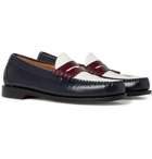 G.H. Bass & Co. - Weejuns Heritage Larson Colour-Block Leather Penny Loafers - Blue