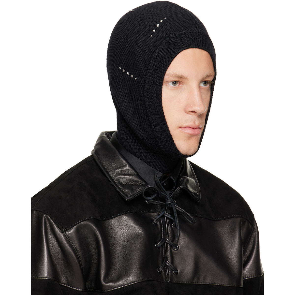 Ernest W. Baker Black Crystal Embellished Balaclava