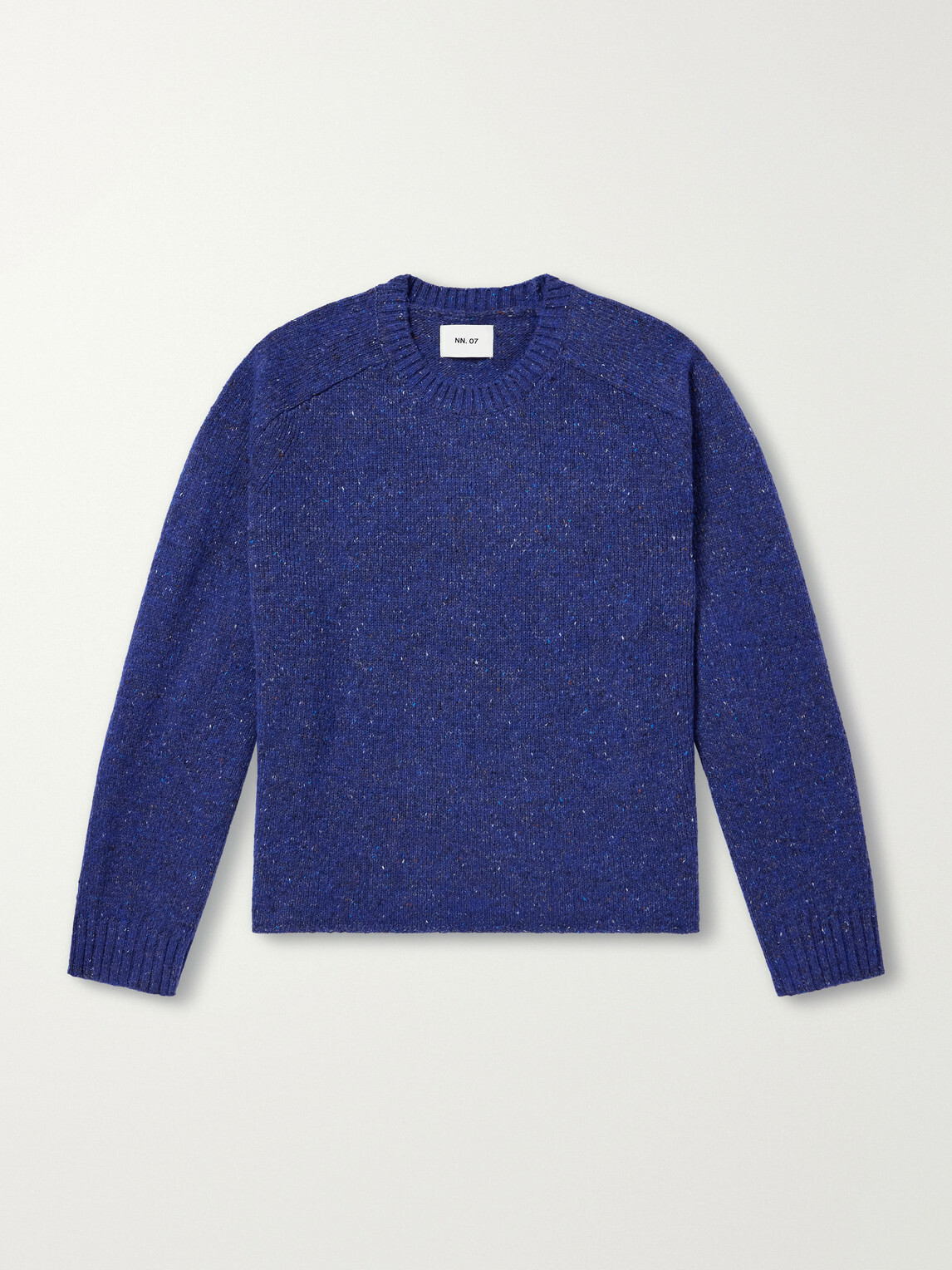 NN07 - Jim 60074 Wool-Blend Knitted Crewneck - Blue