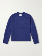 NN07 - Jim 60074 Wool-Blend Knitted Crewneck - Blue