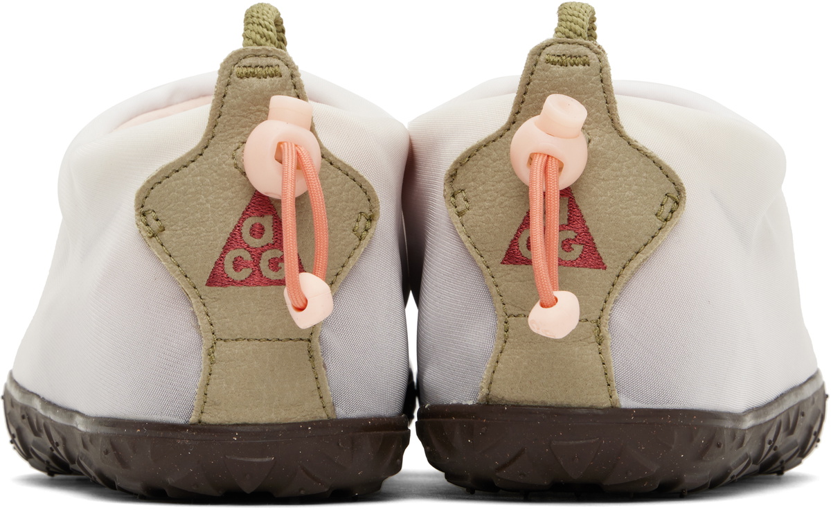 Nike White & Orange ACG Moc Premium Loafers