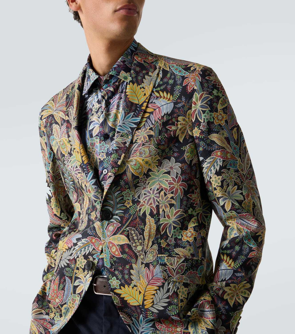 Etro Roma printed wool-blend blazer