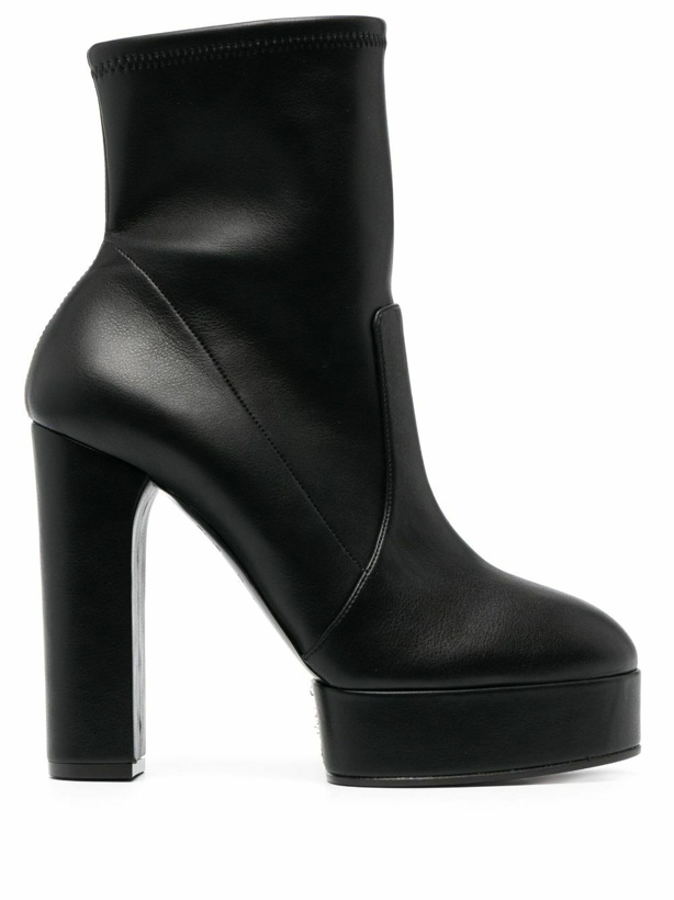 Photo: CASADEI - Betty Leather Heel Ankle Boots