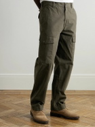 Belstaff - Dispatch Straight-Leg Garment-Dyed Cotton Cargo Trousers - Green