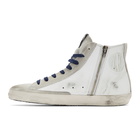 Golden Goose White Leather Message Francy Sneakers