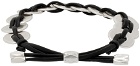 Isabel Marant Black & Silver Leather Bracelet