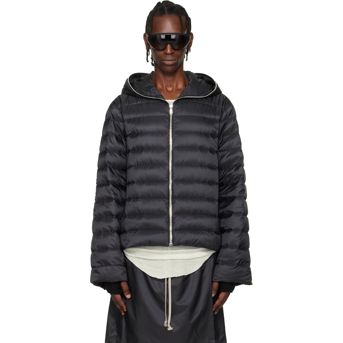 Rick Owens Moncler + Rick Owens Black Ziplock Down Jacket