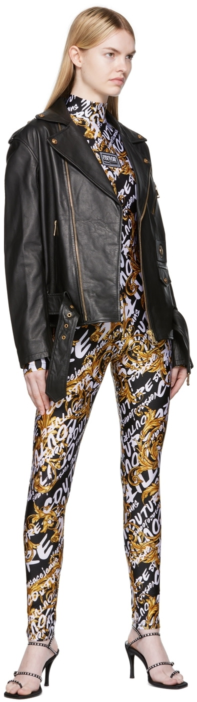 Versace Jeans Couture Black Nylon Bodysuit