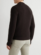 TOM FORD - Ribbed Cashmere Mock-Neck Sweater - Brown