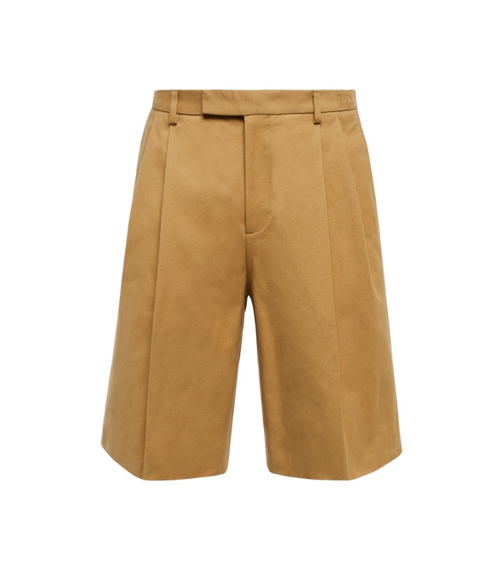 Photo: Gucci - Pleated cotton-twill shorts