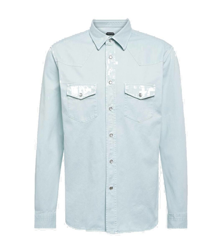 Photo: Tom Ford Cotton twill Western shirt