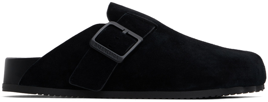ローファー・オックスフォード Balenciaga \"Sunday Molded\" sabot Black Balenciaga 'City' Sabot Black Leather Foldable Loafers