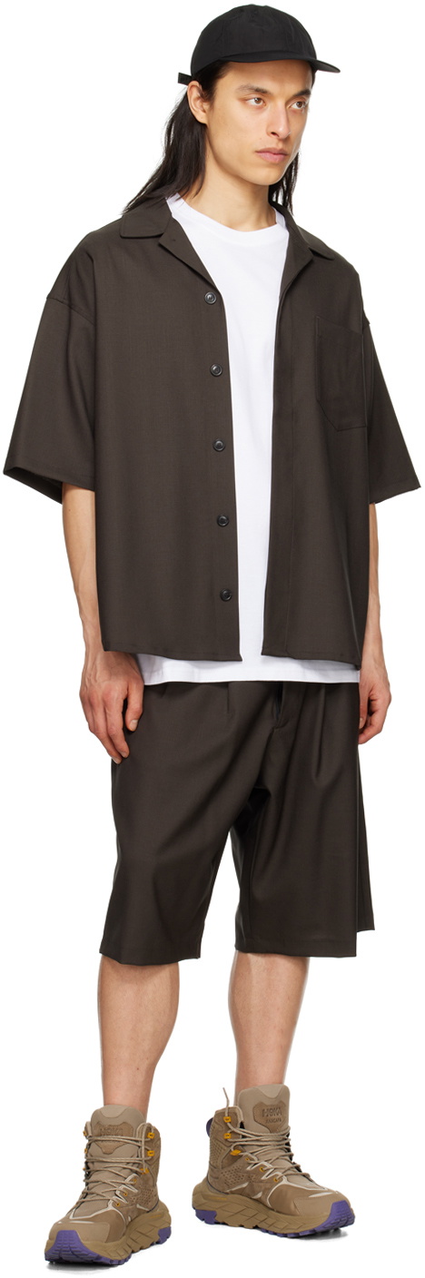 Lownn Brown Minimal Shirt