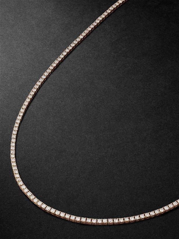 Photo: KOLOURS JEWELRY - Spectra Pink Gold Diamond Tennis Necklace