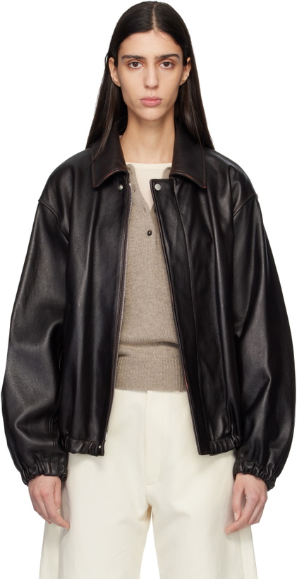 Photo: ssstein Black Sheep Leather Zip Short Jacket