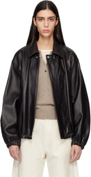 ssstein Black Sheep Leather Zip Short Jacket