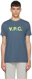 A.P.C. Blue Cotton T-Shirt