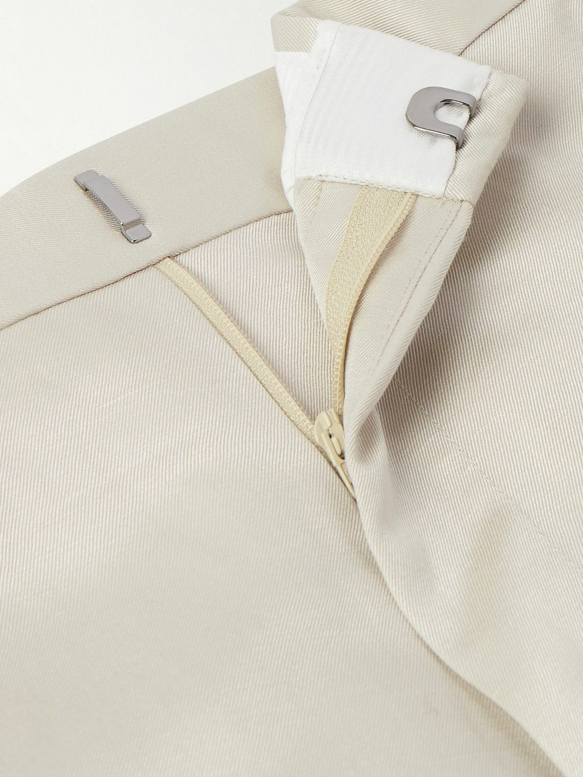 TOM FORD - Dyllan Straight-Leg Silk and Linen-Blend Twill Suit Trousers - Neutrals