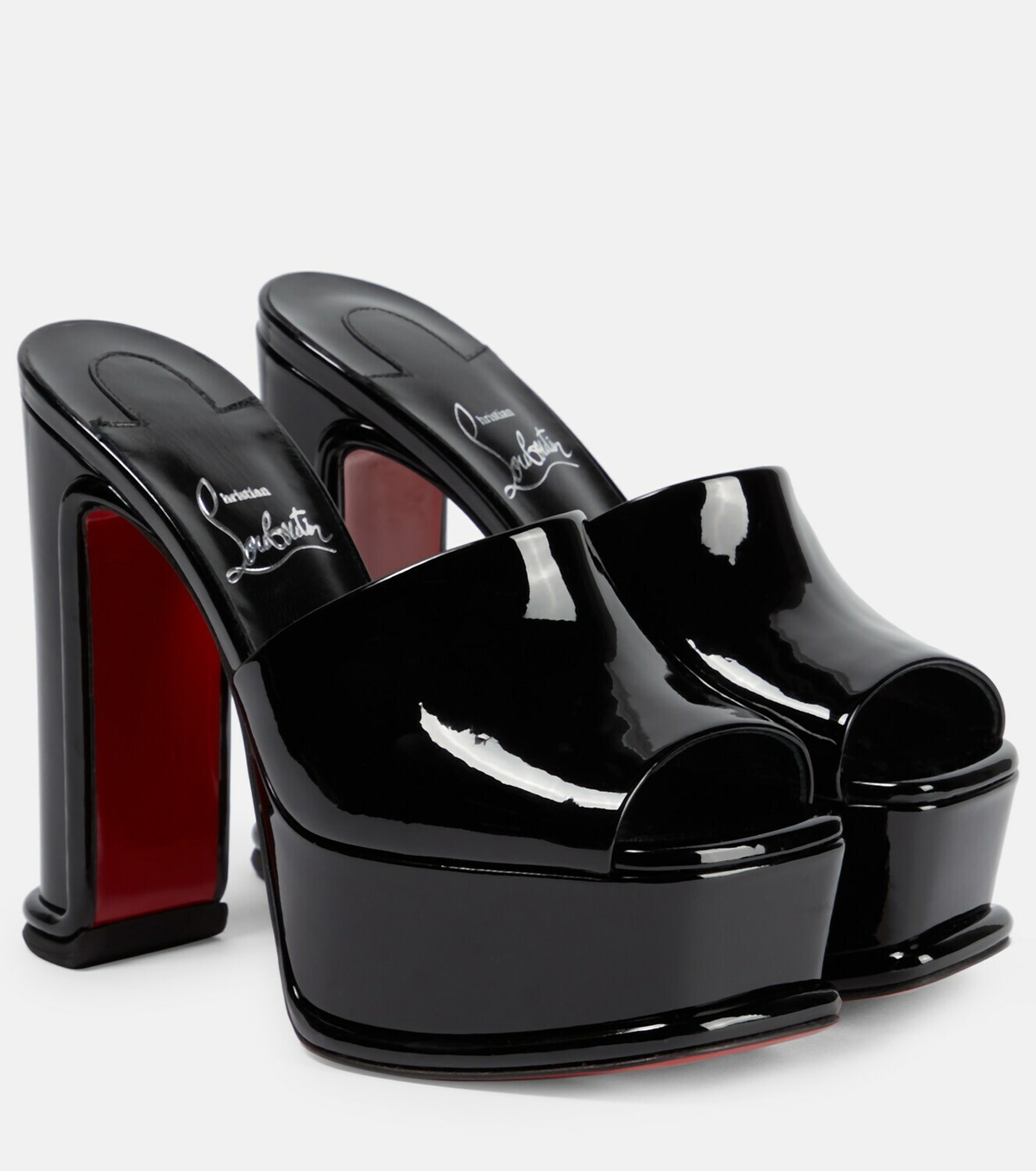 Christian Louboutin  Loubi Queen 150 black leather platform